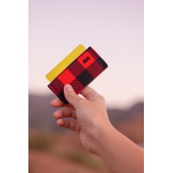 Billetera a cuadros rayados